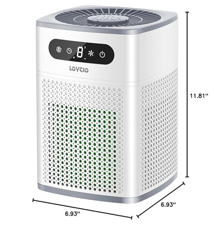 Air Purifiers for Bedroom, HEPA Covers Up to 302 sq.ft Room, 24db Sleep Model, Night Lighting, 3 Timers, with Aromatherapy for Bedroom, Dorm Room, Apartment, Kitchen-HY1800