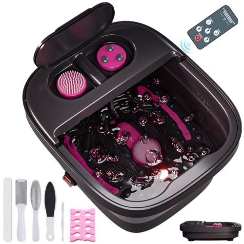 Aqvesane Collapsible Foot Bath, Foot Spa Bath Massager with Heat