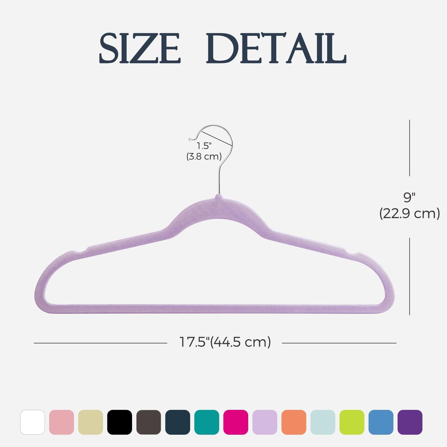HOUSE DAY Lt-Purple Velvet Hangers 60 Pack, Non Slip Clothes Felt Hanger Heavy Duty for Coat, Premium Slim Space Saving Suit Hangers for Closet Organizer, 360° Rotating Silver Hook