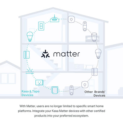 Kasa Matter Smart Light Switch: Voice Control w/Siri, Alexa & Google Assistant | UL Certified | Timer & Schedule | Easy Guided Install | Neutral Wire Required | Single Pole | 2.4GHz Wi-Fi | KS205