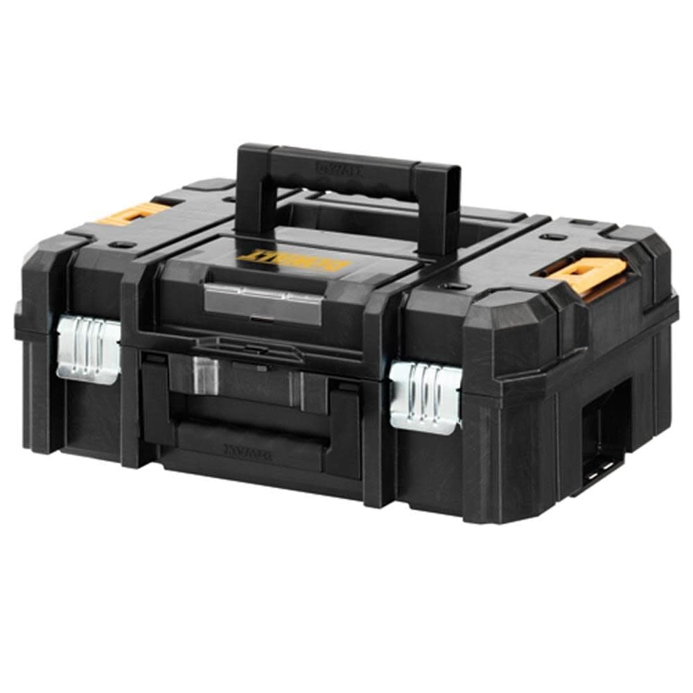 DEWALT TSTAK II Tool Box, 13 Inch, Flat Top, Holds Up To 66 lbs, Flexible Platforms for Stacking (DWST17807)