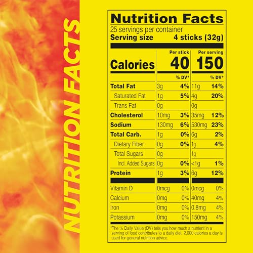 Slim Jim Smoked Meat Sticks, Original Flavor, 6g Protein Per Serving, Snack Size, Lunchbox Snack, 0.28 oz. (100 Count)