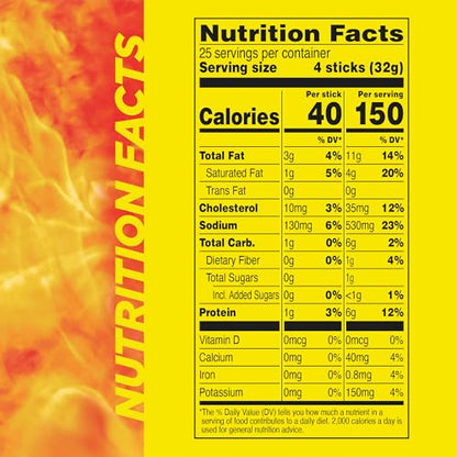 Slim Jim Smoked Meat Sticks, Original Flavor, 6g Protein Per Serving, Snack Size, Lunchbox Snack, 0.28 oz. (100 Count)