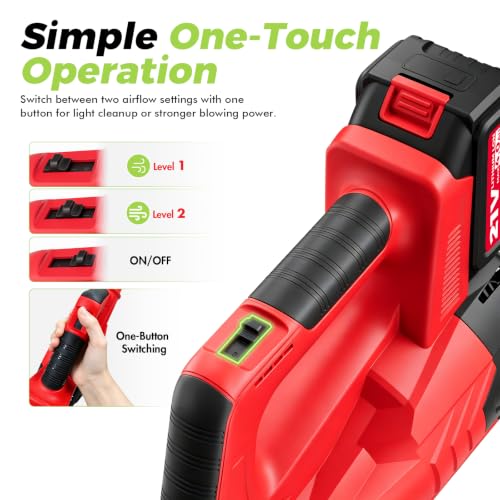 Electric Leaf Blower Cordless with Battery and Charger for Lawn Care Small
