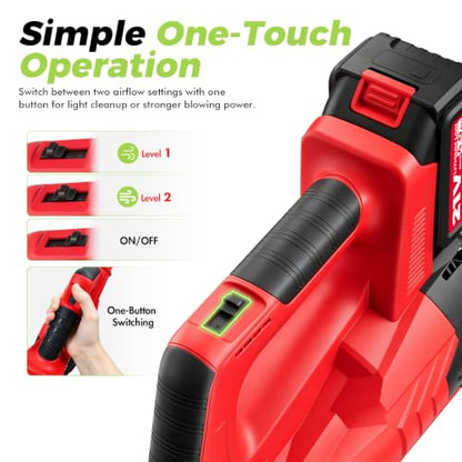 Electric Leaf Blower Cordless with Battery and Charger for Lawn Care Small