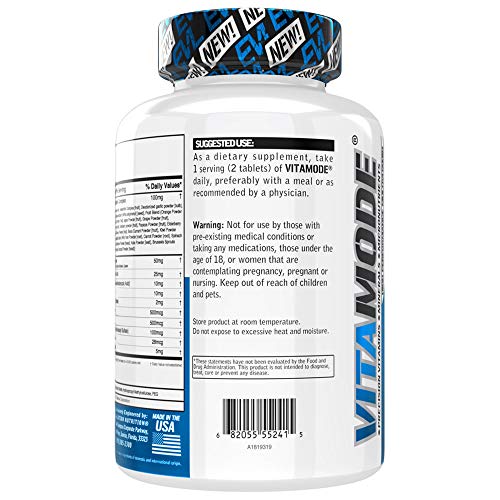 EVL Advanced Daily Multivitamin - Men's Multivitamin with Essential Minerals Phytonutrient Complex and VitaMode Active Mens Vitamins for Energy with Lycopene for Muscle Bone and Immune Support