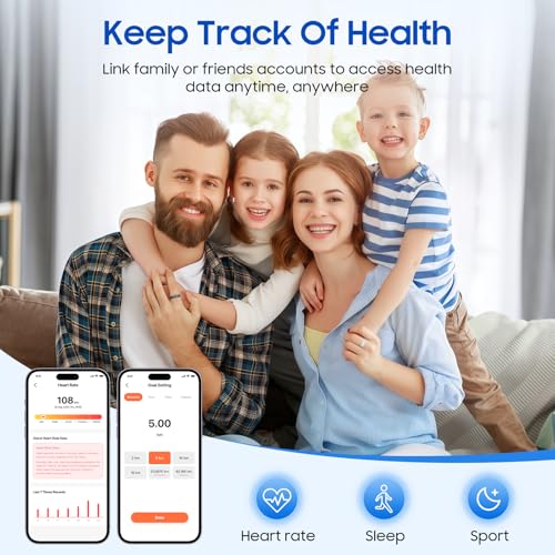 prxxhri 2026 Smart Ring New Health Tracker, IP68 Waterproof, iOS/Android Compatible, Sleep, Exercise & Health Monitoring, No Subscription, 5-Day Battery Life for Women & Men (Rose Gold, 7)