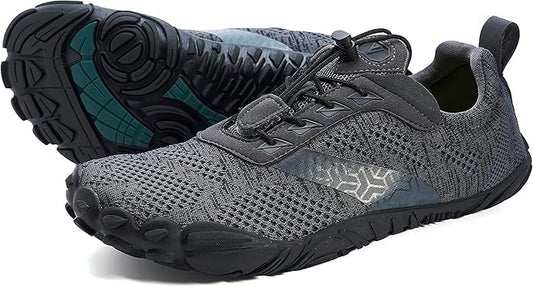 Joomra Women Barefoot Running Tennis Whitin Shoes Size 7.5-8 Minimal for Ladies Runner Dark Grey Daily Gym Fitness Hiking Trekking Walking Toes Trail Sneakers Workout Five Fingers Footwear 38