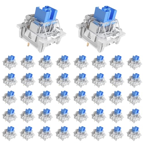 Outemu 108Pcs Keyboard Clickers for 3D Prints,Clicky Blue Keyboard Switches