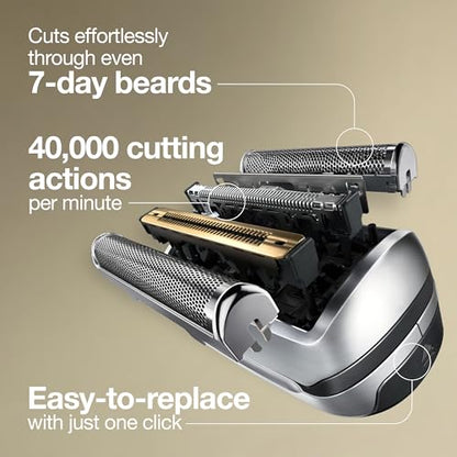 Braun Series 9 Electric Shaver Replacement Head - 92S - Compatible with all Series 9 Electric Razors 9290cc, 9291cc, 9370cc, 9293s, 9385cc, 9390cc, 9330s, 9296cc