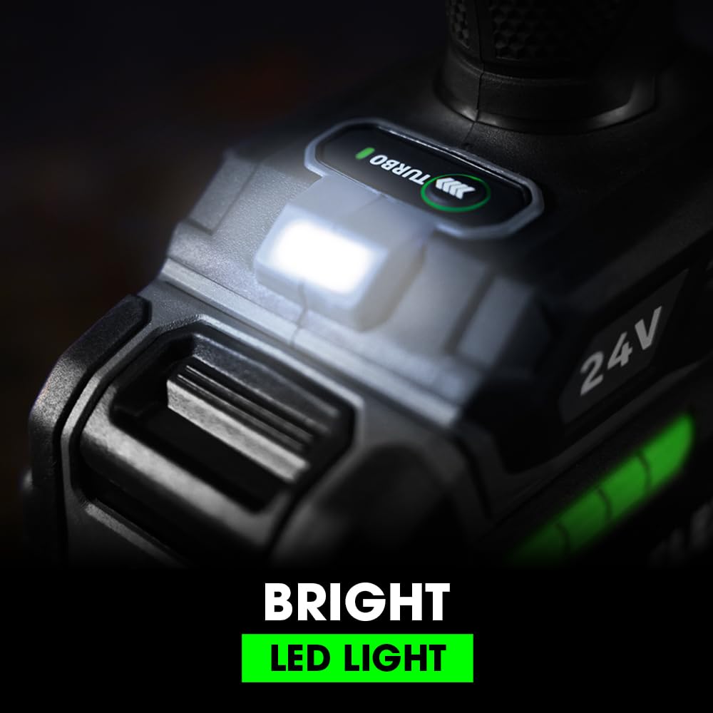 FLEX 24V Brushless Cordless 1/2-Inch 1,400 In-Lbs Torque 2-Speed Hammer Drill Turbo Mode Tool Only, Battery and Charger Not Included - FX1271T-Z