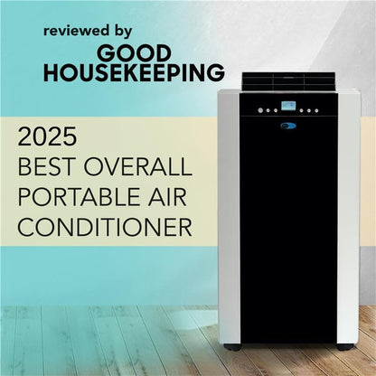 Whynter Portable Air Conditioner 14,000 BTU with Dual Hose Dehumidifier & Cooling Fan for 500 Sq Ft Rooms, Includes AC Unit Window Kit, ARC-14S (9,500 SACC)