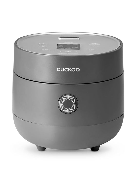 CUCKOO Rice Cooker 6 Cup Uncooked / 12 Cup Cooked, Modern Fuzzy Logic Rice Cooker Small with Delay Timer & Keep Warm Setting, Versatile Food Steamer for Cooking, Non-Stick Inner Pot, Gray (CR-0675FG)
