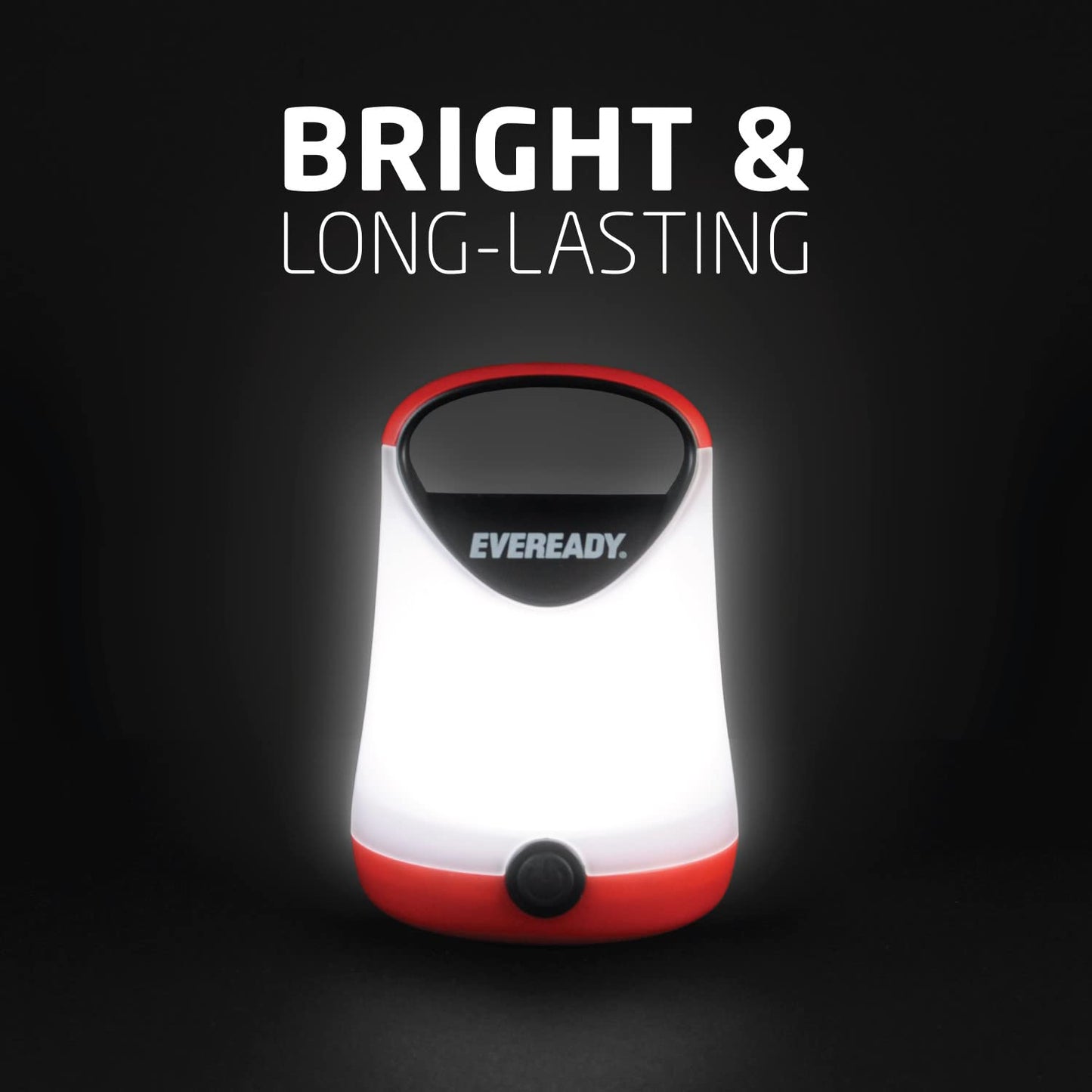 Eveready LED Camping Lantern X-250 (2-Pack), Super Bright Tent Lights, Rugged Water Resistant LED Lanterns, 100 Hour Run-time (Batteries Included), Red and Black