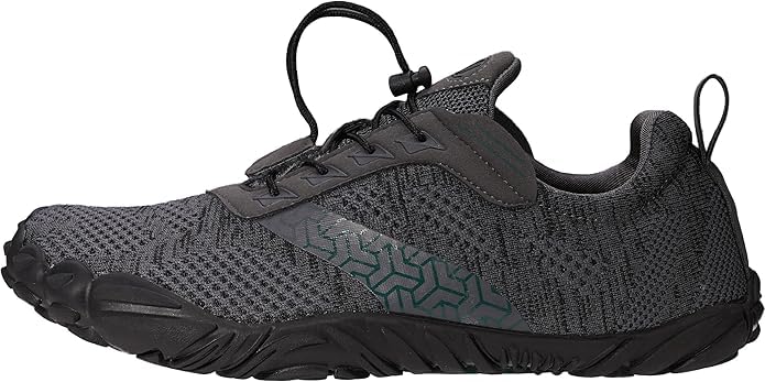 Joomra Women Barefoot Running Tennis Whitin Shoes Size 7.5-8 Minimal for Ladies Runner Dark Grey Daily Gym Fitness Hiking Trekking Walking Toes Trail Sneakers Workout Five Fingers Footwear 38