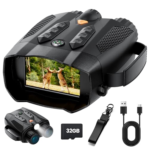 Night Vision Goggles for Adults 4k: Tactical Binoculars with Camera - Infrared Goggles for Hunter - Digital Electronics Gift - Hunting Gifts for Men/Dad/Husband - Cool Tech Gadgets for Camping/Boating