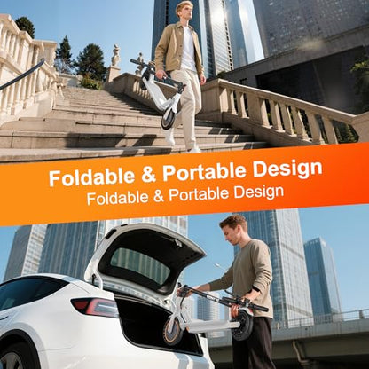 Electric Scooter, 500W/350W Powerful Motor & 19 MPH Top Speed, 16/25 Miles Range, Folding E Scooter with Dual Braking for Teens and Adults