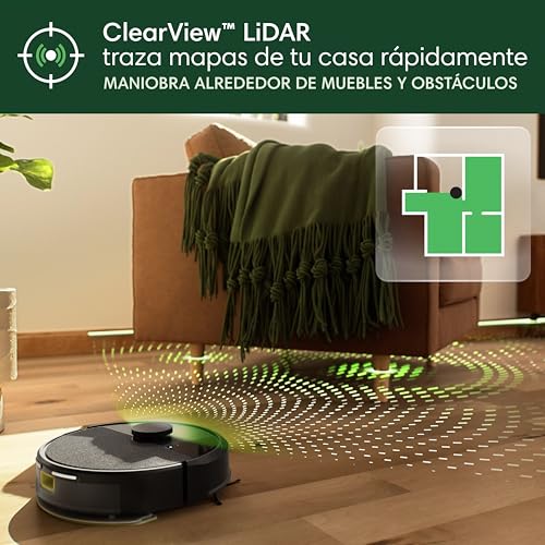 iRobot Roomba 105 Combo Robot Vacuum & Mop - Easy to use, Intense Power-Lifting Suction, LiDAR Navigation, Multiple Cleaning Modes, Avoids Mopping Carpets, Self-Charging