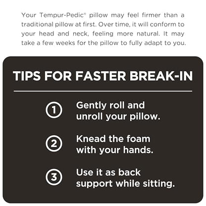 Tempur-Pedic Memory Foam Symphony Pillow Luxury Soft Feel, Standard, White