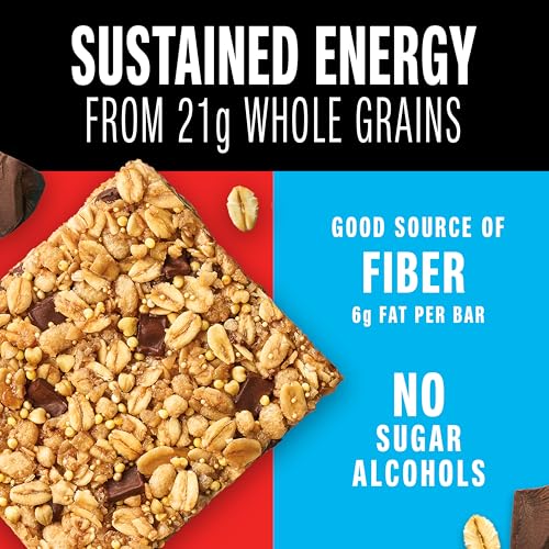 KIND Healthy Grains Energy Bars, Dark Chocolate Chunk, 21g Whole Grains, Made with Super Grains, Gluten Free Snacks, 40 Ct.