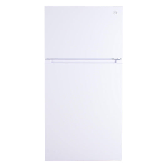 Kenmore 33 in. 20.5 cu. ft. Capacity Refrigerator/Freezer with Full-Width Adjustable Glass Shelving, Humidity Control Crispers, ENERGY STAR Certified, White