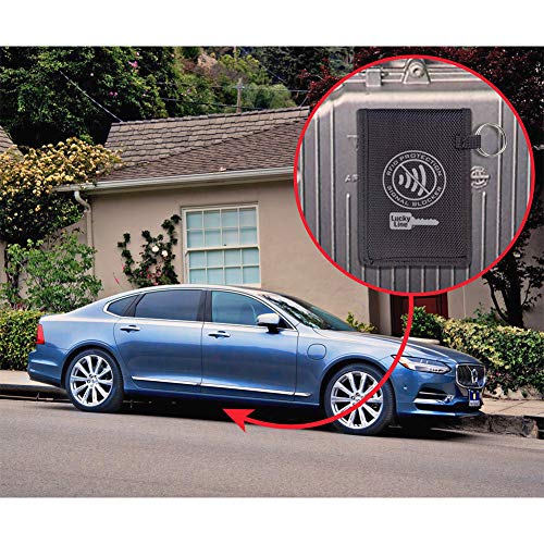 Lucky Line RFID Signal Blocking Key Hider Pouch Wallet with Adhesive & Velcro, Anti-Theft Storage Key FOB Battery Saver Credit Card Identity Protection (91801)