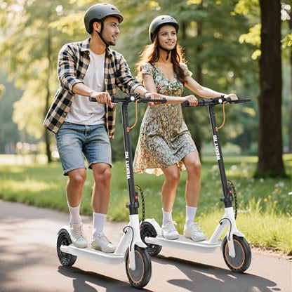 Electric Scooter, 500W/350W Powerful Motor & 19 MPH Top Speed, 16/25 Miles Range, Folding E Scooter with Dual Braking for Teens and Adults
