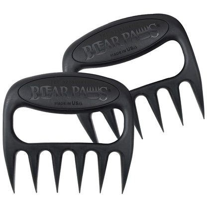 Bear Paws Meat Claws - The Original BBQ Meat Shredder Claws for Pulled Pork, USA Made - Easily Lift, Shred, Pull and Serve Pork, Chicken, Brisket and Turkey - Valentine’s Day Gifts for Men (Black)