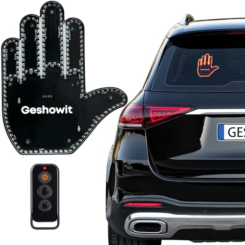 Car Finger Light with Remote - Give The Bird & Wave & Love to Drivers