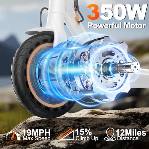 Electric Scooter, 500W/350W Powerful Motor & 19 MPH Top Speed, 16/25 Miles Range, Folding E Scooter with Dual Braking for Teens and Adults