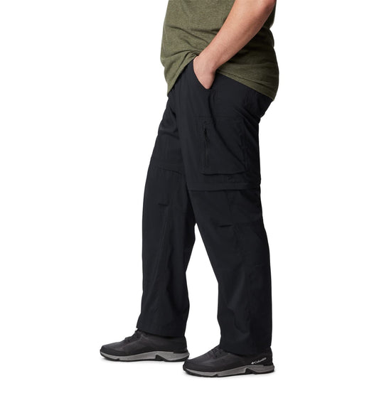 Columbia Mens Silver Ridge Utility Convertible Hiking Pant, Black, 34 x 30