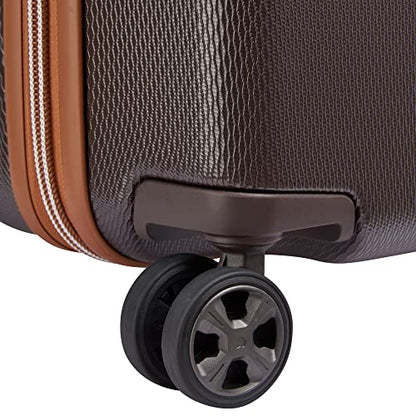 DELSEY PARIS Chatelet Air 2.0 Hardside Luggage with Spinner Wheels, Chocolate Brown, Checked-Large 28 Inch