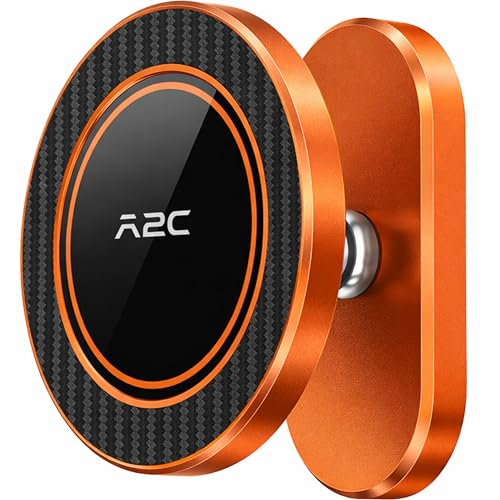 A2C Alloy Magnetic Golf Cart Phone Holder for MagSafe iPhone, Unique Golf Gifts for Men Women Golfers, Golf Gift for Him Her Husband, Golf Accessories Essentials Gadgets Fits EZGO, Club Car (Orange)