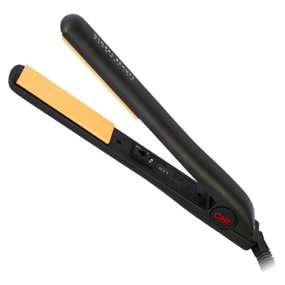CHI Original Ceramic Flat Iron, Hair Straightener For A Smooth Finish, Floating Plates, Quick Heat Up, Analog On/Off Switch, 1" Styling Tool, Black
