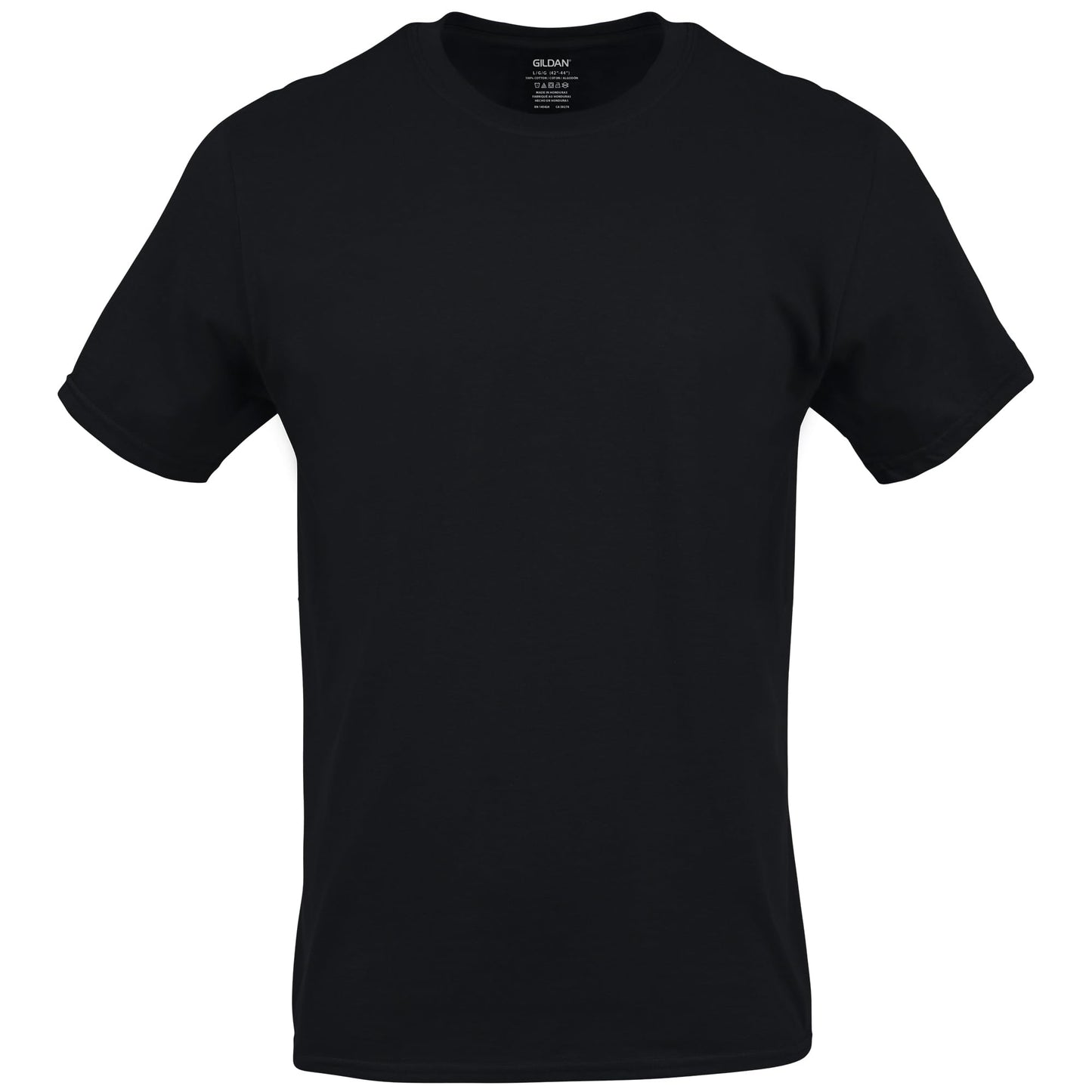 Gildan Men's Crew T-Shirts, Multipack, Style G1100, Black (6-Pack), 2X-Large