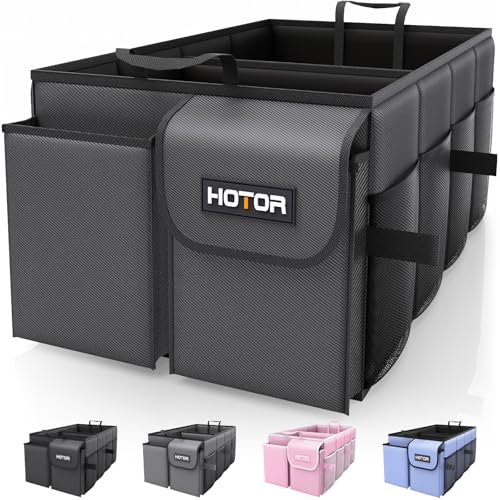 HOTOR Trunk Organizer - Foldable Car Organizer for SUVs & Sedans Storage