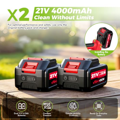Electric Leaf Blower Cordless with Battery and Charger for Lawn Care Small