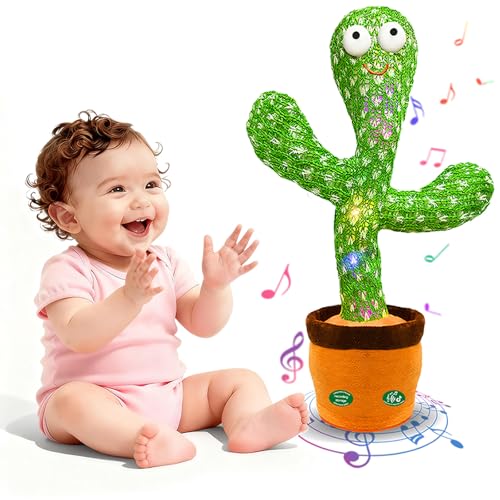 Hunfur Interactive Dancing Talking Cactus Toy, Repeat What You Say