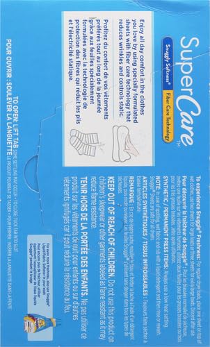 Snuggle SuperCare Fabric Softener Dryer Sheets, Lilies and Linen, 200 Count