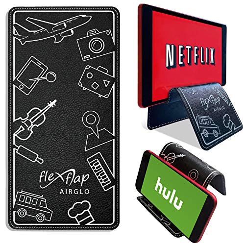 Flex Flap Cell Phone Holder & Flexible Tablet Stand for Airplane Travel, Desk, Bed, Treadmill - Essential Accessories & Cool Gadgets for Flying
