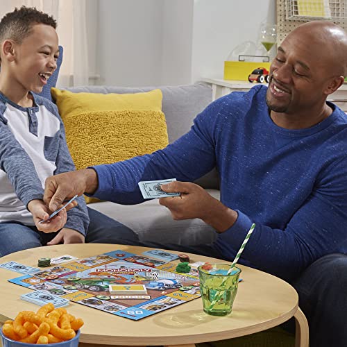 Monopoly Junior Trucks Edition Board Game for Kids Ages 5+, 2-4 Player Kids Games (Amazon Exclusive)