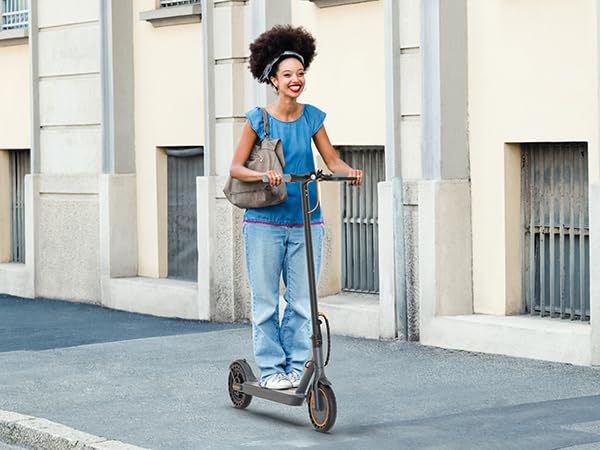 Electric Scooter, Powerful 350W Motor, 21Miles Long Range, Top Speed 19 MPH, 8.5" Solid Tires, Cruise Control, E Scooter for Adults and Teens (350W-20Miles-Orange)