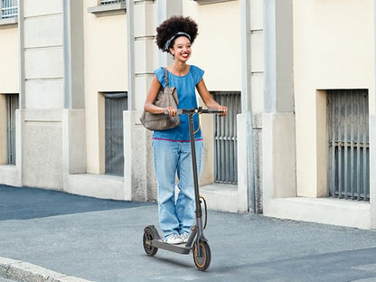 Electric Scooter, Powerful 350W Motor, 21Miles Long Range, Top Speed 19 MPH, 8.5" Solid Tires, Cruise Control, E Scooter for Adults and Teens (350W-20Miles-Orange)