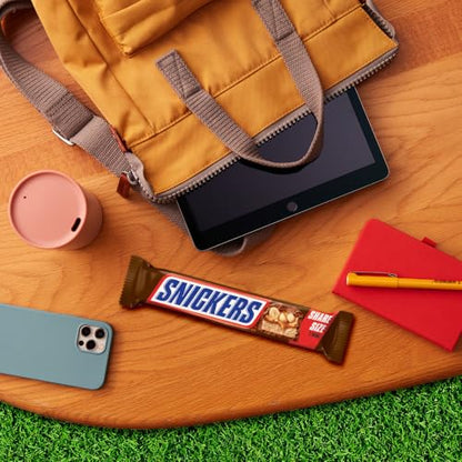 SNICKERS Milk Chocolate Candy Bars - Individually Wrapped Share Size Milk Chocolate Bars, 3.29 oz, Pack of 24 Bulk Box