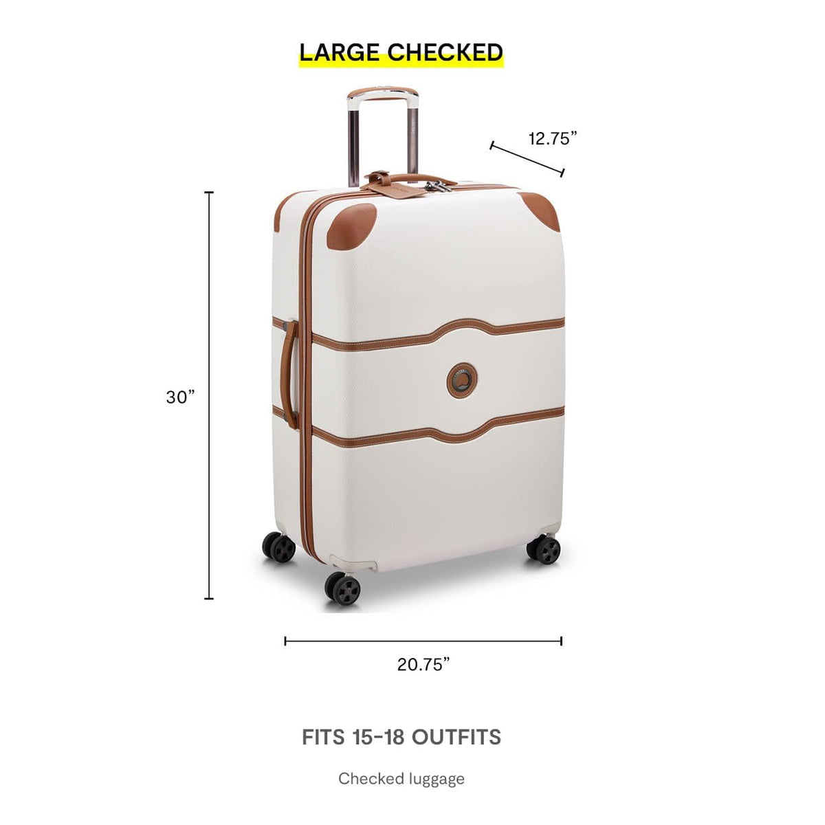 DELSEY PARIS Chatelet Air 2.0 Hardside Luggage with Spinner Wheels, Chocolate Brown, 2 Piece Set, (24/28)