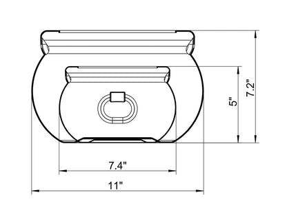 Glocamping 11" and 7.4” Package Large Easter Day, St. Patrick's Day, Halloween Black Plastic Witch Cauldron Kettle, Candy Holder, Party Favor Decoration