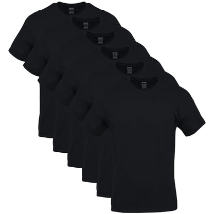 Gildan Men's Crew T-Shirts, Multipack, Style G1100, Black (6-Pack), 2X-Large