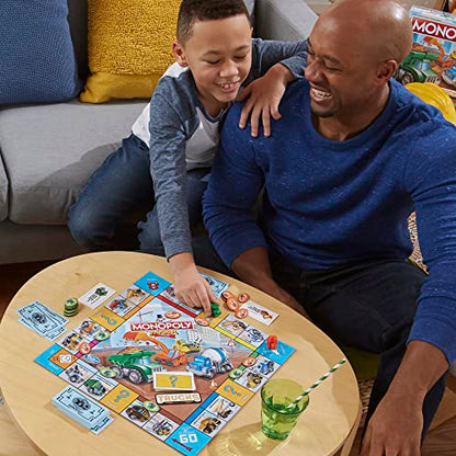 Monopoly Junior Trucks Edition Board Game for Kids Ages 5+, 2-4 Player Kids Games (Amazon Exclusive)