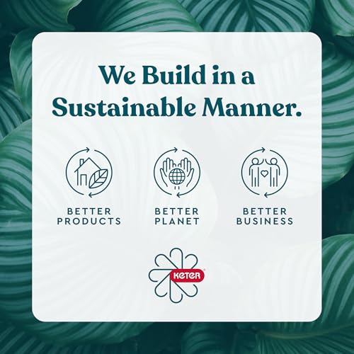 Keter Kentwood 92 Gallon Resin Deck Box-Organization and Storage for Patio Storage Box Outdoor Cushions, Throw Pillows, Garden Tools and Pool Floats, Brown