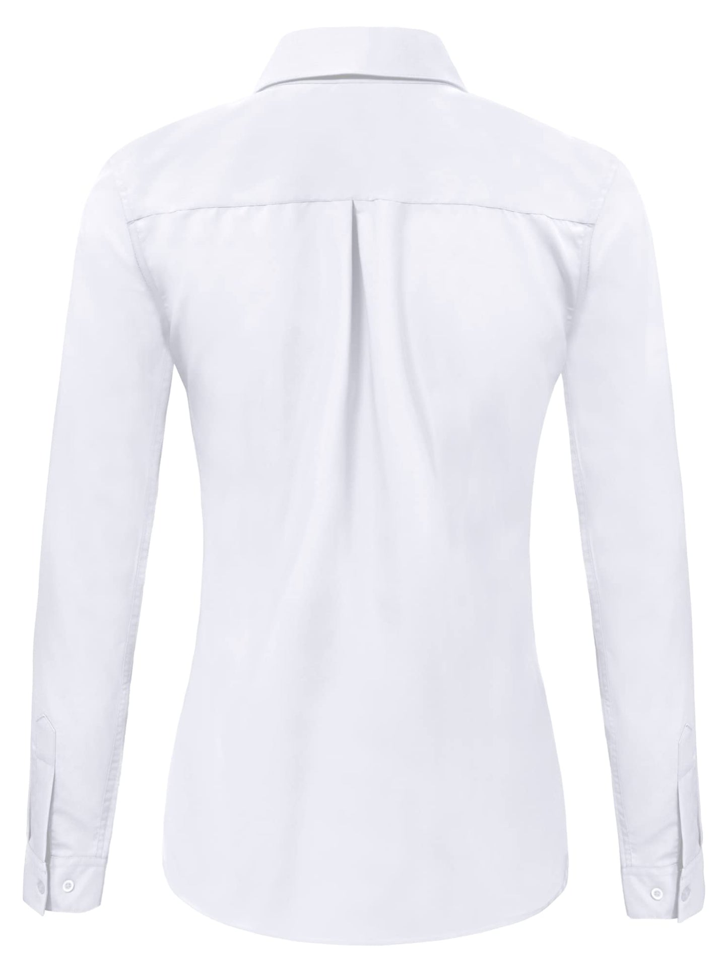 Ruisin Womens Soft Wrinkle Free Button Down Shirts for Women Long Sleeve Formal Work Dress Blouses Tops White Size XS